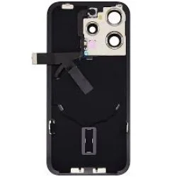 Vitre arrière pour iPhone 16 Pro + nappe NFC/lampe torche d'origine - Noir Vitre arrière pour iPhone 16 Pro + nappe NFC/lampe torche d'origine - Noir