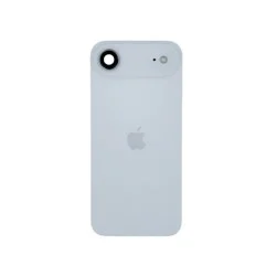 Pour iPhone 17 Air : vitre arrière + plaque arrière + aimant + nappe de lampe torche (bleue)