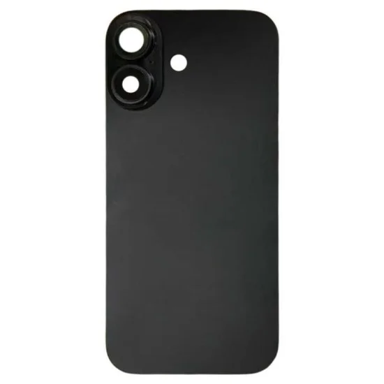 For iPhone 17 Back Glass + Original NFC/Flashlight Flex- Black
