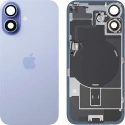 Pour iPhone 17 : vitre arrière + plaque arrière + aimant + nappe de lampe torche (bleue) Pour iPhone 17 : vitre arrière + plaque arrière + aimant + nappe de lampe torche (bleue)