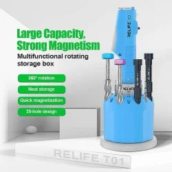 RELIFE T01 Multifunctional Rotating Storage Box Holder 25 Holes Design Screwdriver Storage Organizer RELIFE T01 Multifunctional Rotating Storage Box Holder 25 Holes Design Screwdriver Storage Organizer