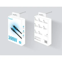 Trusmi 100W USB-C To USB-C Digital Fast Charging Brided Cable 1M