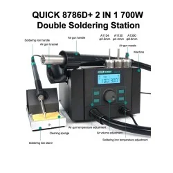 Quick 8786D+ Desoldering Station Soldering Station 2 in 1 Rework Station 110v/220v