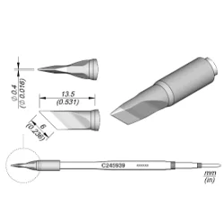 JBC C245939 Knife-Shaped Soldering Tip, 6 x 0.4 mm