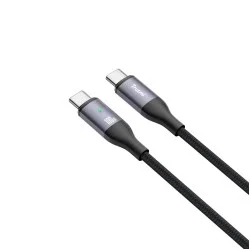 Trusmi 100W USB-C To USB-C Smart Power off Alluminum Alloy Cable - Black