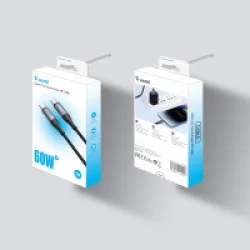 Trusmi 60W USB-C To USB-C Smart Power off Alluminum Alloy Cable - Black