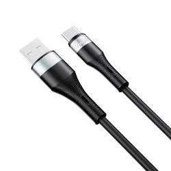 Trusmi 3A USB-A To USB-C Silicone Charging Cable - Black
