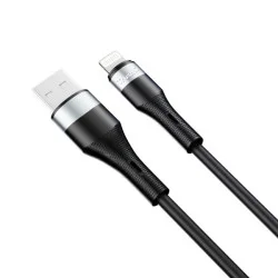 Trusmi 2.4A USB A To Lightning Silicone Charging Cable - Black