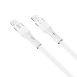 Trusmi 100W USB-C To USB-C Silicone Charging Cable - White