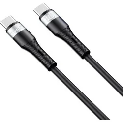 Trusmi 100W USB-C To USB-C Silicone Charging Cable - Black