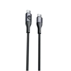 Trusmi 60W USB-C to USB-C Digital Fast Charging Braided Cable 1M- Black
