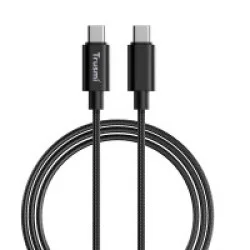 Trusmi 60W USB-C To USB-C Braided Cable - Black 20CM