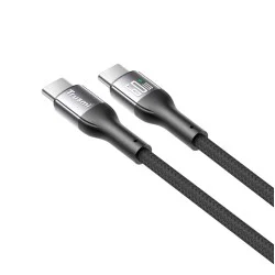 Trusmi 60W USB-C To USB_C LED Aluminum Alloy Braided Cable-Black
