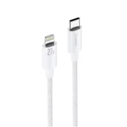 Trusmi 27W USB-C To Lightning Braided Charging Cable 1M - White