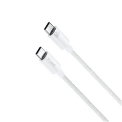 Trusmi 60W USB-C To USB-C Braided Charging Cable 2M- White 