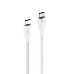 Trusmi 60W USB-C To USB-C Braided Charging Cable 2M- White 