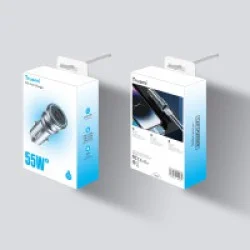 Trusmi 55W 2x USB-C+1x Lightining Metal (Support Lightining TO USB-C) Fast Car Charger- Sliver Trusmi 55W 2x USB-C+1x Lightining Metal (Support Lightining TO USB-C) Fast Car Charger- Sliver