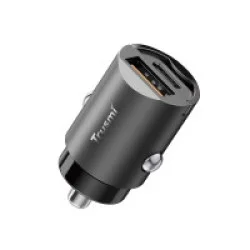 Trusmi PD60W USB-A And USB-C Dual Port Fast Car Charger- Gray