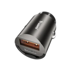 Trusmi PD60W USB-A And USB-C Dual Port Fast Car Charger- Gray Trusmi PD60W USB-A And USB-C Dual Port Fast Car Charger- Gray