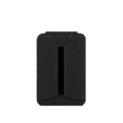Trusmi PU Magnetic Triangle Stand Magsfe Card Holder-Black Trusmi PU Magnetic Triangle Stand Magsfe Card Holder-Black