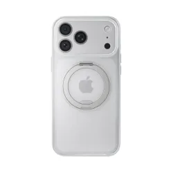 Trusmi Phantom 360° Rotatable Kickstand Skin-Feel Case For iPhone 17 Pro- White