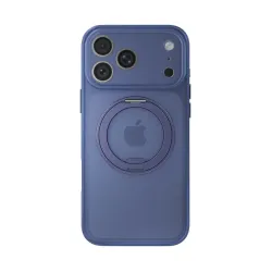 Trusmi Phantom 360° Rotatable Kickstand Skin-Feel Case For iPhone 17 Pro- Blue