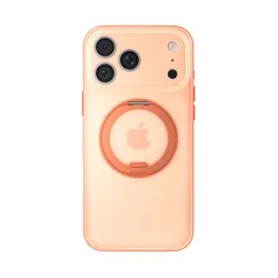 Trusmi Phantom 360° Rotatable Kickstand Skin-Feel Case For iPhone 17 Pro- Orange