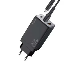 Trusmi PD65W A+2C Mini GaN Fast Charger- Black