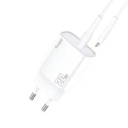 Trusmi PD20W Type-C Charger Set With 20W USB-C TO Lightining- White