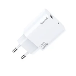 Trusmi EU Series PD20W AC GaN Fast Charger Set With C To C Cable - White