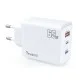 PD65W A+C+L(support L TO C charging)GaN Fast Charger EU- White PD65W A+C+L(support L TO C charging)GaN Fast Charger EU- White