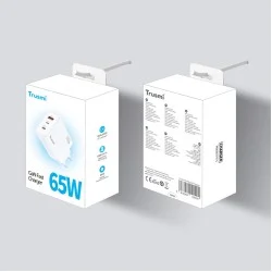 Trusmi PD65W A+C+L(support L TO C charging)GaN Fast Charger EU- White Trusmi PD65W A+C+L(support L TO C charging)GaN Fast Charger EU- White
