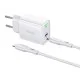 Trusmi PD 25W Type-C Charger Set With 25W USB-C To USB-C- White