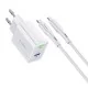 Trusmi PD 25W Type-C Charger Set With 25W USB-C To USB-C- White Trusmi PD 25W Type-C Charger Set With 25W USB-C To USB-C- White