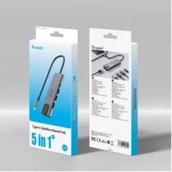 Trusmi Type-C to HDMi + RJ45 + USB2.0 + USB3.0 + Type-C PD 100W