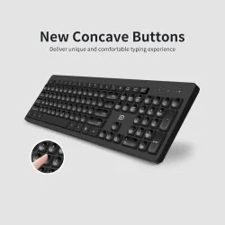 FD- iK7300 Wireless Desktop Keyboard and Mouse Black