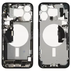 For iPhone 15 Pro Middle Frame Pulled (A) Complete With Parts- Titanium Black