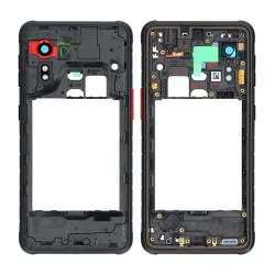Samsung Galaxy Xcover 5 SM-G525F Mittelrahmen mit Kameralinse, Ein-/Ausschalter und Lautstärkeregler – Schwarz Samsung Galaxy Xcover 5 SM-G525F Mittelrahmen mit Kameralinse, Ein-/Ausschalter und Lautstärkeregler – Schwarz