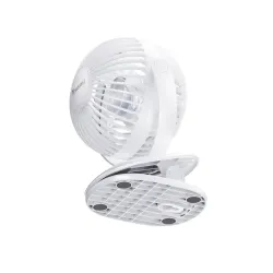 Trusmi Bubble Planet Tischventilator mit Klemme – Weiß