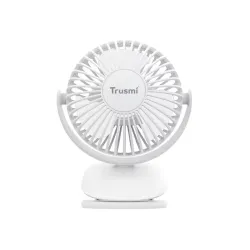 Trusmi Bubble Planet Tischventilator mit Klemme – Weiß