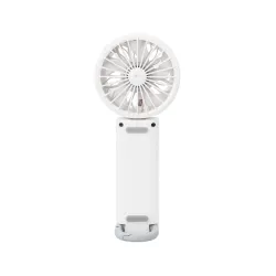 Trusmi Handventilator, faltbar, mit digitaler Anzeige, hoher Drehzahl und Fingerring – Weiß