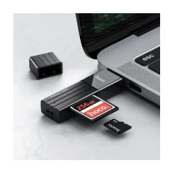 HOCO USB Card Reader HB20 Mindful, 2in1, 5 Gb/S, USB 3.0- Black HOCO USB Card Reader HB20 Mindful, 2in1, 5 Gb/S, USB 3.0- Black