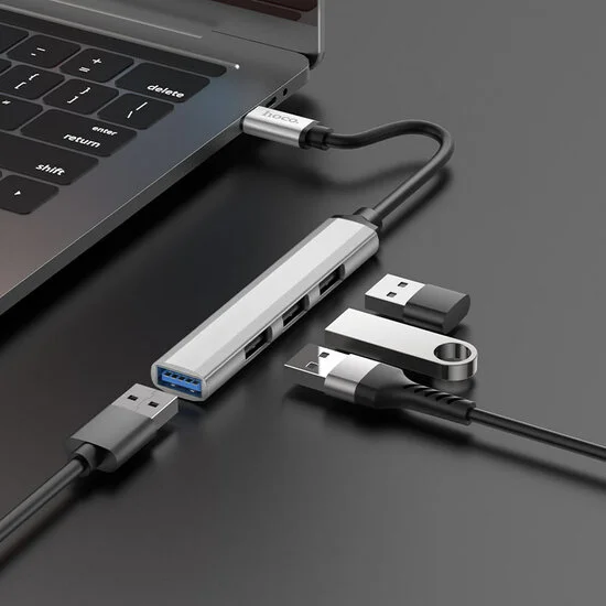 HOCO HB26 4 in 1 Converter Type-C Male to USB 3.0 + USB 2.0 HOCO HB26 4 in 1 Converter Type-C Male to USB 3.0 + USB 2.0