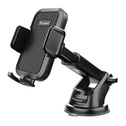 Trusmi Suction Cup Clamp Car Phone Holder Black