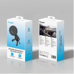 Trusmi 15W Wireless Magnetic Car Phone Holder- Black