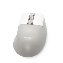 Trusmi 2.4G+Bluetooth Ergonomic Contoured-Shape Design Wireless Mouse- White