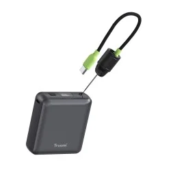 Trusmi PD22.5W Single C Digital Display Power Bank 10000mAh With C To C Cable- Gray 