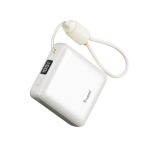 Trusmi PD22.5W Single C Digital Display Power Bank 10000mAh With USB-C To USB-C Cable- White Trusmi PD22.5W Single C Digital Display Power Bank 10000mAh With USB-C To USB-C Cable- White