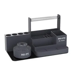 RELIFE RL-001H Rotary Organizer Cell Phone Repair Tool Parts Screwdriver Storage Rack-GRAY