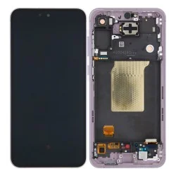 Samsung Galaxy A55 5G SM-A556B Display + Digitizer + Rahmen – Lavendel, zusammengebaut Samsung Galaxy A55 5G SM-A556B Display + Digitizer + Rahmen – Lavendel, zusammengebaut